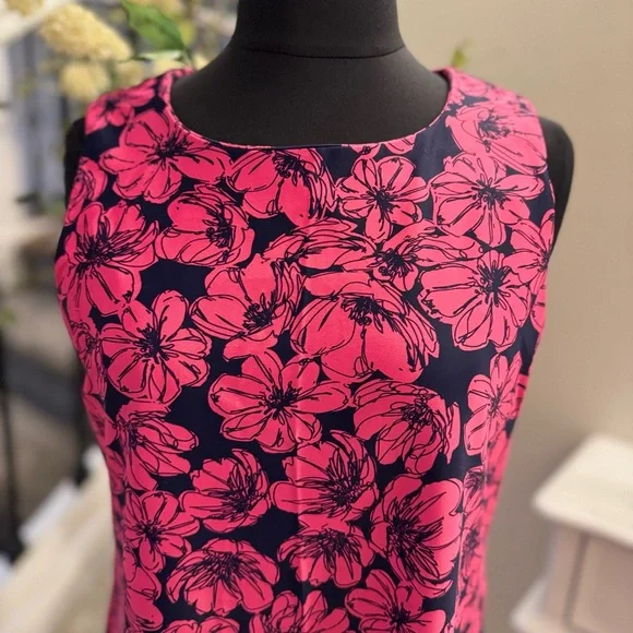 Aryeh Pink and Black Floral Midi Dress - Picture 4 of 4